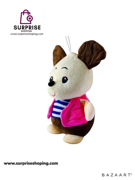 عروسک موش صورتی رنگ -سورپرایزشاپ